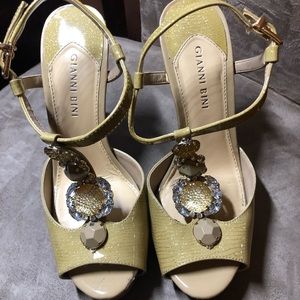 Stiletto Gold Heels Platform Dress Sandals